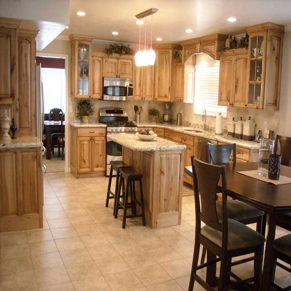 Newly installed kitchen cabinets and granite countertops