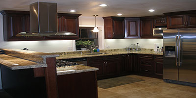 A large, modern kitchen
